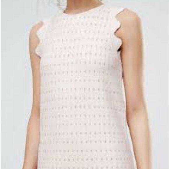 Ted Baker London RELIOA Flippy Metallic Jacquard Pink Dress Size 12 / 14 USA - 5 - Picture 14 of 16